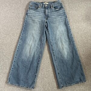 Levi's XL Straight Jeans Womens 27x31 Wide Leg Blue Denim A8701-0015